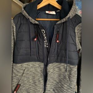 Canada Weather Gear Jacket men’s Medium Navy Blue Full Zipper